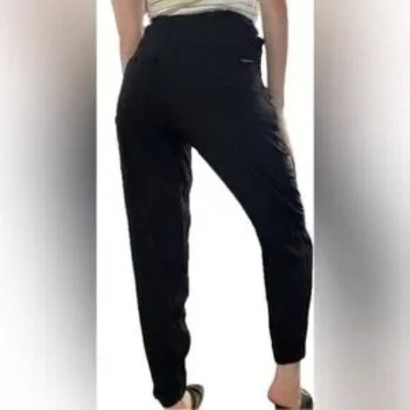 Michael Kors Black Cargo Pants with Gold Accoutrements, Shiny and Super Soft - Picture 3 of 13